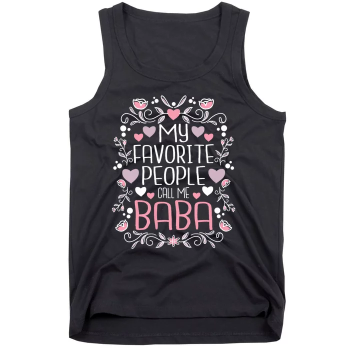 My Favorite People Call Me Baba Tank Top