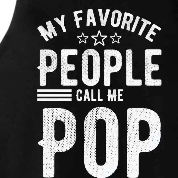 My Favorite People Call Me Pop Fathers Day Ladies Tri-Blend Wicking Tank