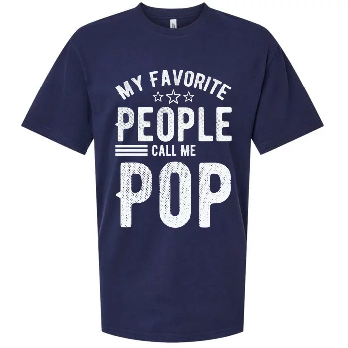 My Favorite People Call Me Pop Fathers Day Sueded Cloud Jersey T-Shirt