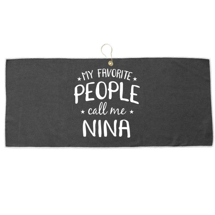 My Favorite People Call Me Nina Large Microfiber Waffle Golf Towel