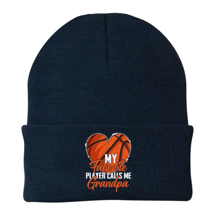 My Favorite Player Calls Me Grandpa Basketball Fathers Day Gift Knit Cap Winter Beanie