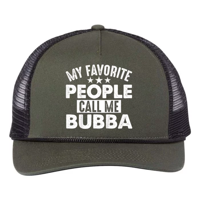 My Favorite People Call Me Bubba Retro Rope Trucker Hat Cap