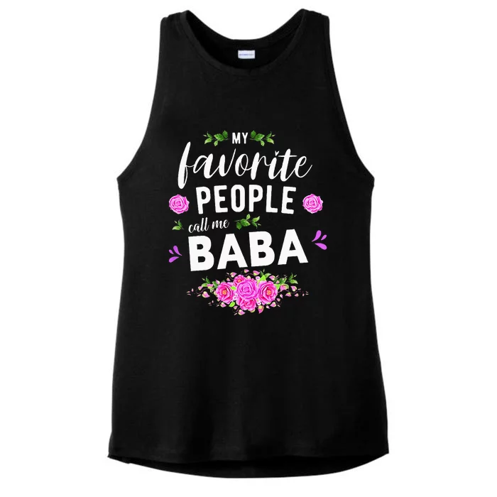 My Favorite People Call Me Baba Serbian Grandma Ladies Tri-Blend Wicking Tank