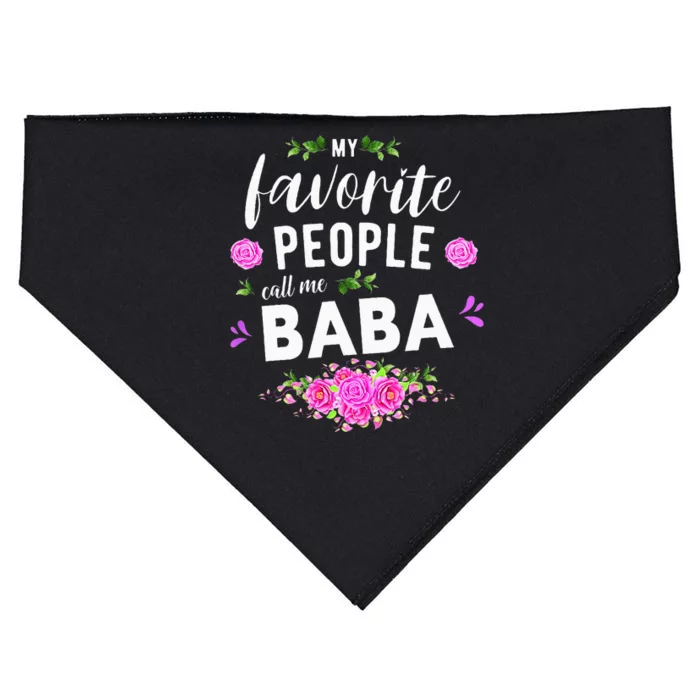 My Favorite People Call Me Baba Serbian Grandma USA-Made Doggie Bandana