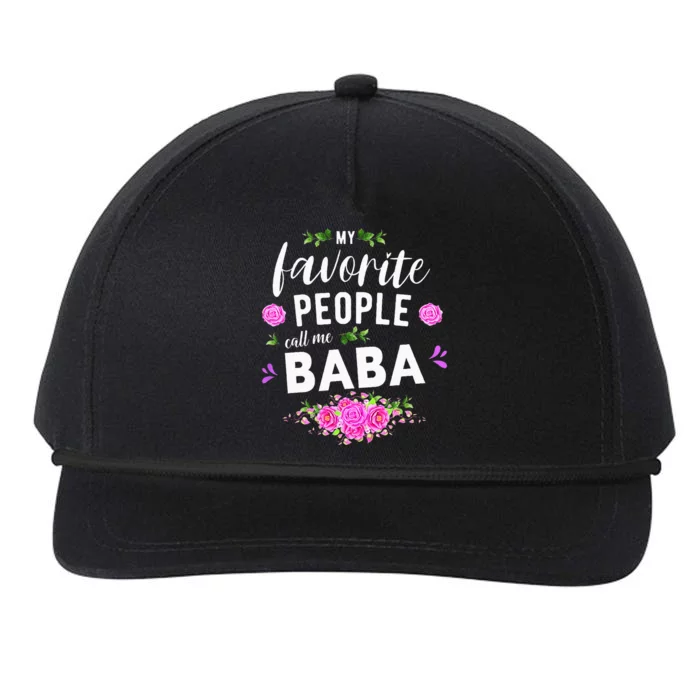 My Favorite People Call Me Baba Serbian Grandma Snapback Five-Panel Rope Hat