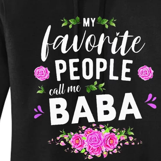 My Favorite People Call Me Baba Serbian Grandma Women's Pullover Hoodie