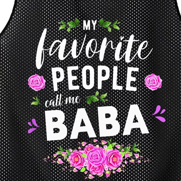 My Favorite People Call Me Baba Serbian Grandma Mesh Reversible Basketball Jersey Tank