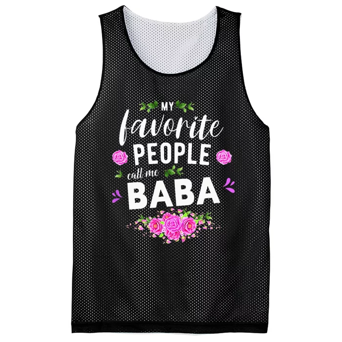 My Favorite People Call Me Baba Serbian Grandma Mesh Reversible Basketball Jersey Tank