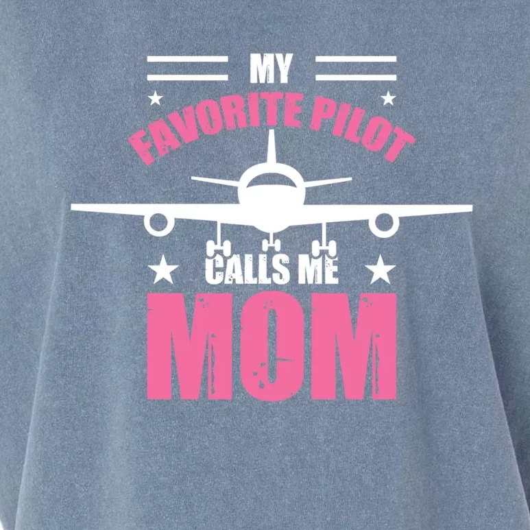 My Favorite Pilot Calls Me Mom Airbus 320 Gift Garment-Dyed Women's Muscle Tee