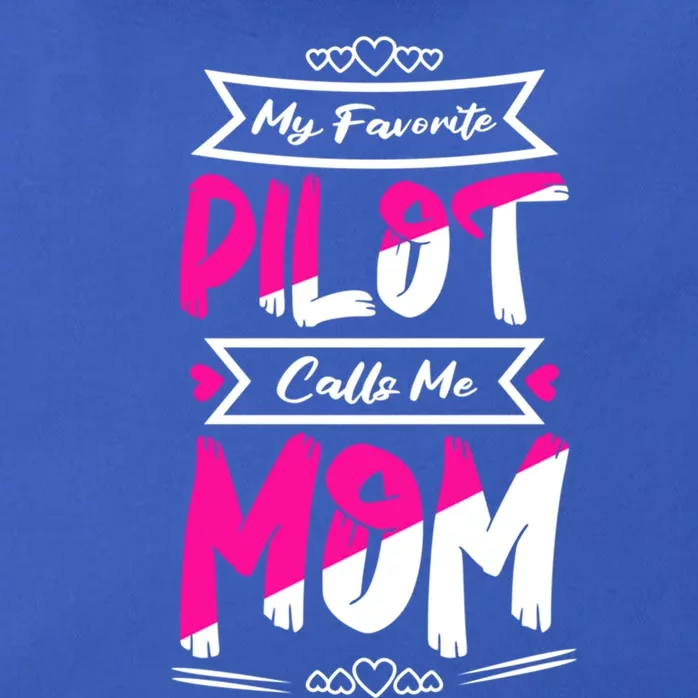 My Favorite Pilot Calls Me Mom Aircraft Flight Gift Zip Tote Bag