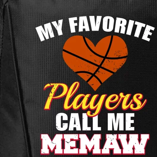 My Favorite Players Call Me Memaw Funny Basketball Memaw Gift City Backpack