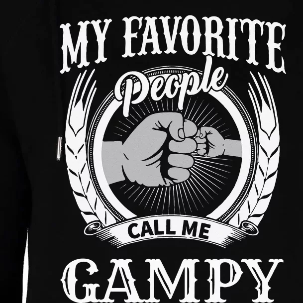 My Favorite People Call Me Gampy Fist Bump Special Grandpa Womens Funnel Neck Pullover Hood