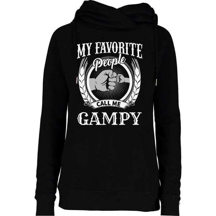 My Favorite People Call Me Gampy Fist Bump Special Grandpa Womens Funnel Neck Pullover Hood