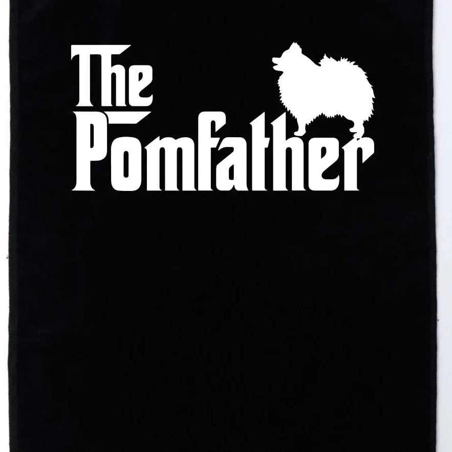 Mens Funny Pomeranian Father Dad The Pom Father Dog Lover Platinum Collection Golf Towel