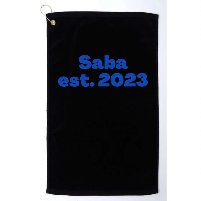 My Favorite People Call Me Saba Hebrew Jewish Grandpa Platinum Collection Golf Towel