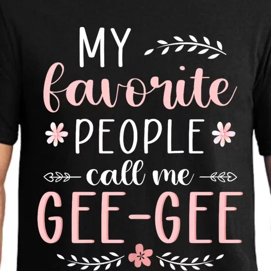 My Favorite People Call Me Geegee Pajama Set