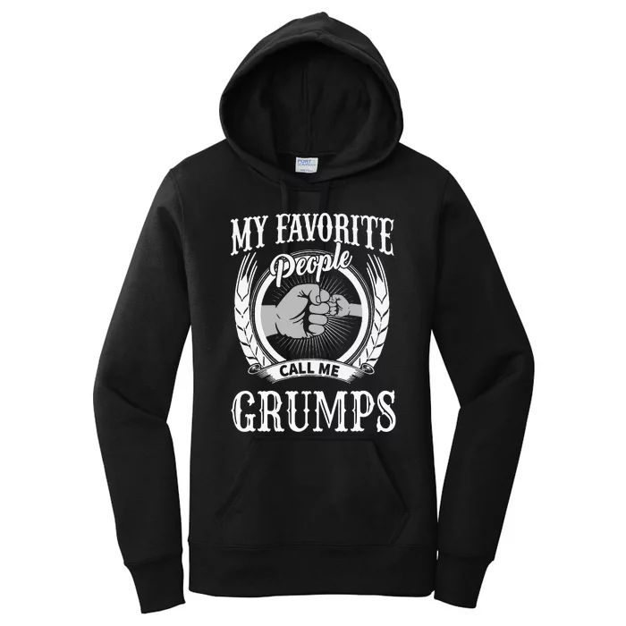 My Favorite People Call Me Grumps Fist Bump Special Grandpa Women's Pullover Hoodie