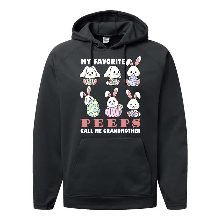 My Favorite Peeps Call Me Grandmother Performance Fleece Hoodie