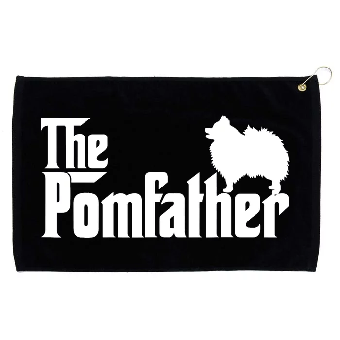 Mens Funny Pomeranian Father Dad The Pom Father Dog Lover TShirt Grommeted Golf Towel