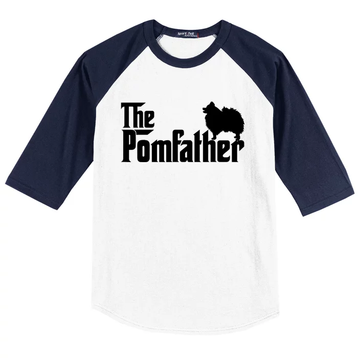 Mens Funny Pomeranian Father Dad The Pom Father Dog Lover TShirt Baseball Sleeve Shirt