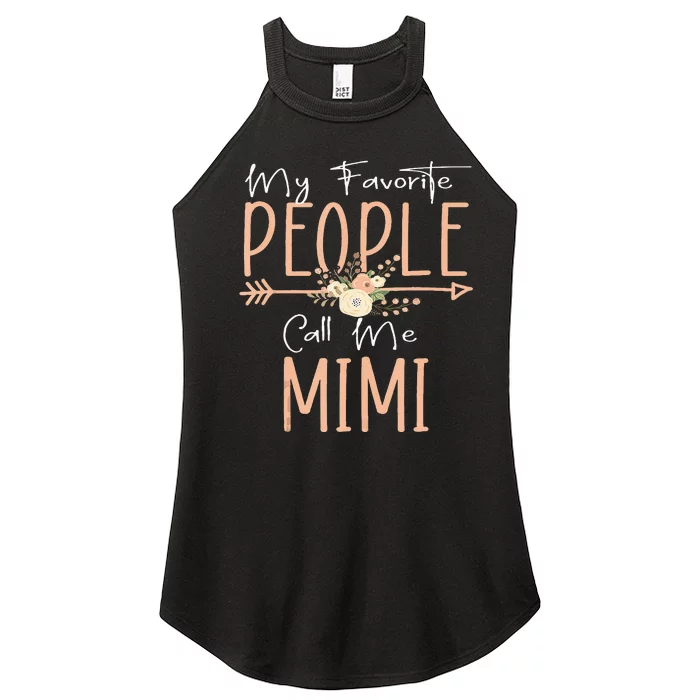 My Favorite People Call Me Mimi Mothers Day Floral Women’s Perfect Tri Rocker Tank