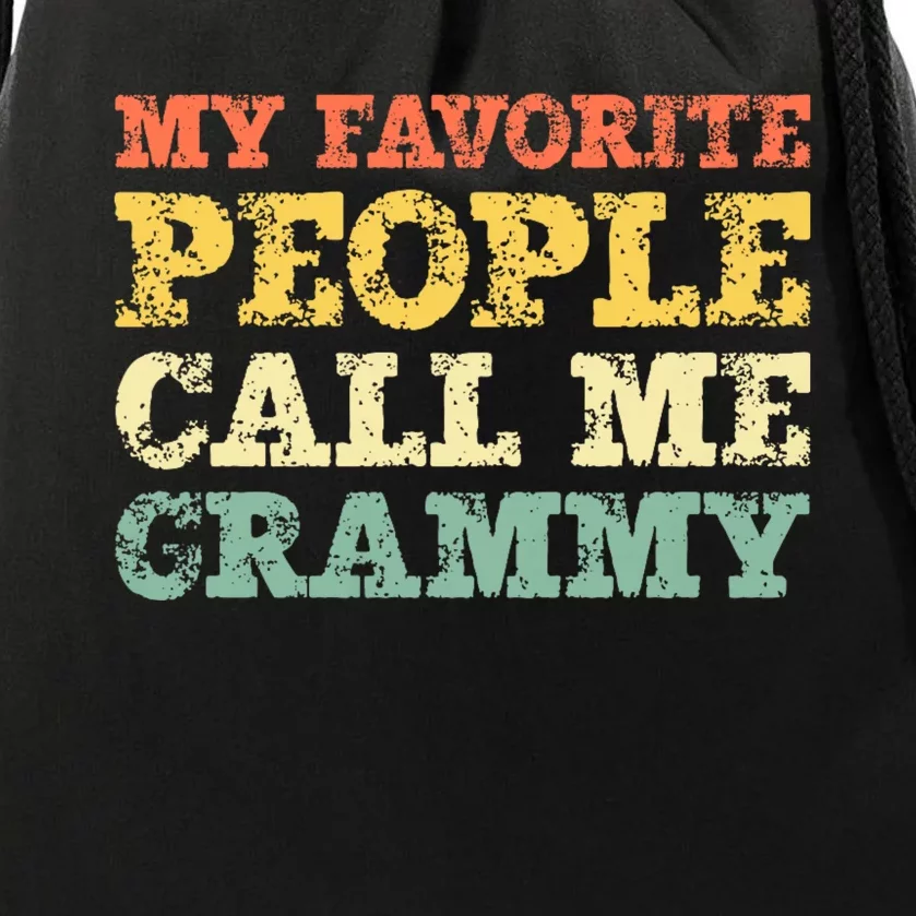 My Favorite People Call Me Grammy Drawstring Bag