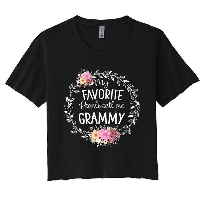 My Favorite People Call Me Grammy Women's Crop Top Tee