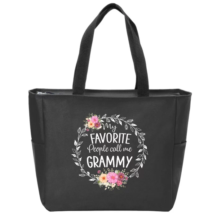 My Favorite People Call Me Grammy Zip Tote Bag