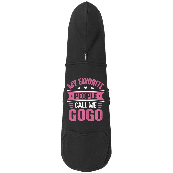 My Favorite People Call Me Gogo Doggie 3-End Fleece Hoodie