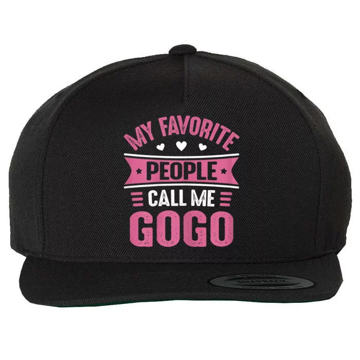 My Favorite People Call Me Gogo Wool Snapback Cap