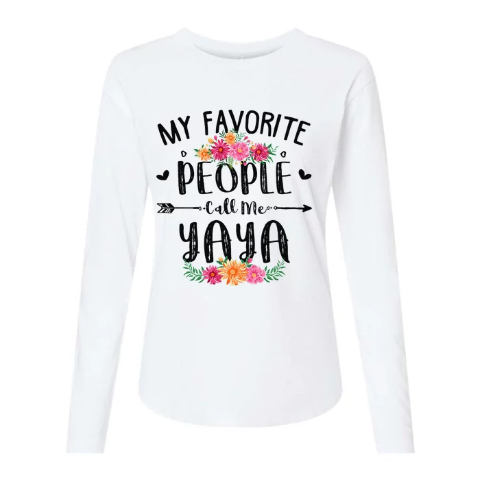 My Favorite People Call Me Yaya Tee Mother's Day Gift Womens Cotton Relaxed Long Sleeve T-Shirt