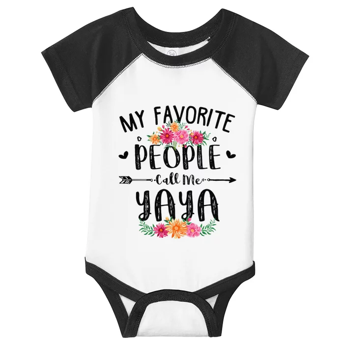 My Favorite People Call Me Yaya Tee Mother's Day Gift Infant Baby Jersey Bodysuit