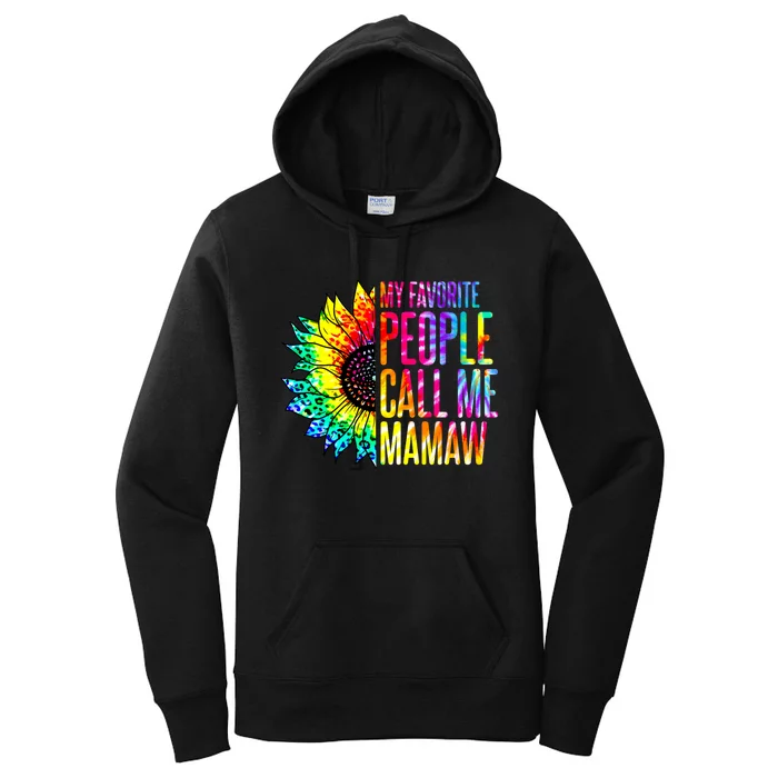 My Favorite People Call Me Mamaw Sunflower Women's Pullover Hoodie