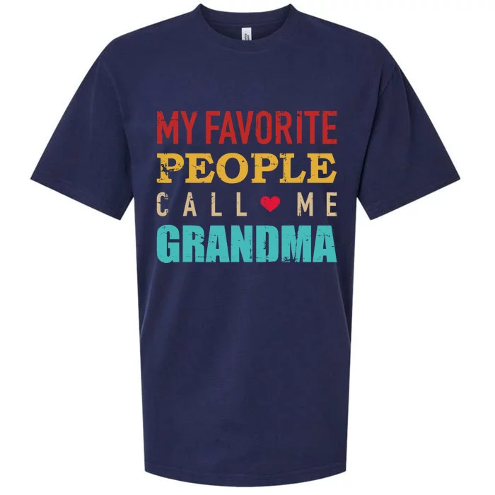 My favorite people call me grandma vintage retro Sueded Cloud Jersey T-Shirt