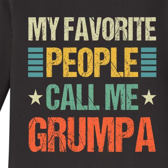 My Favorite People Call Me Grumpa Baby Long Sleeve Bodysuit