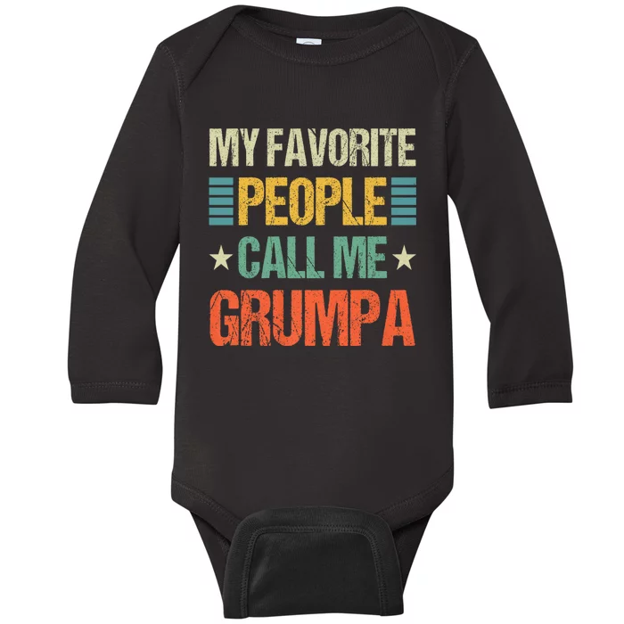 My Favorite People Call Me Grumpa Baby Long Sleeve Bodysuit