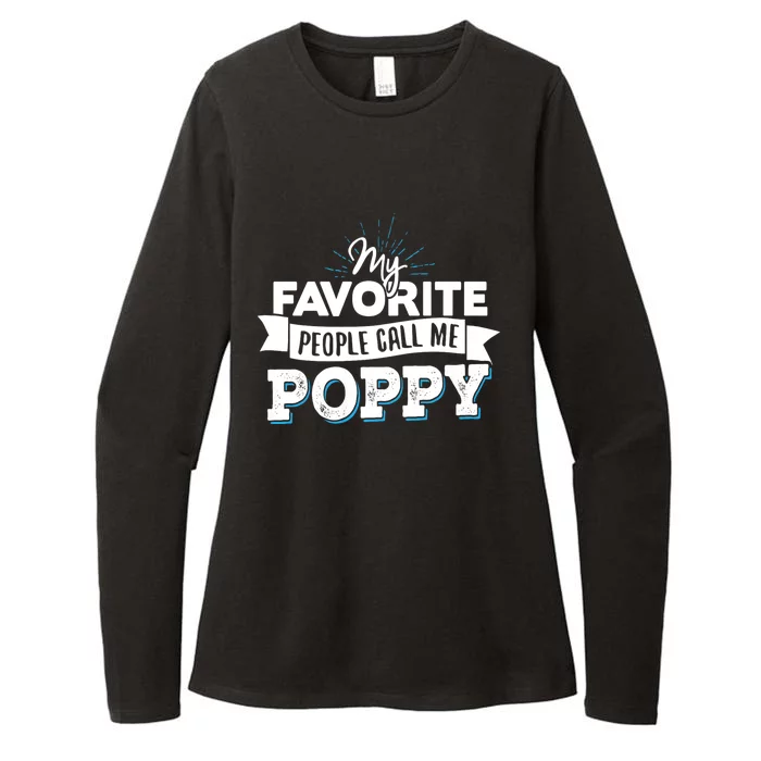 My Favorite People Call Me Poppy Womens CVC Long Sleeve Shirt