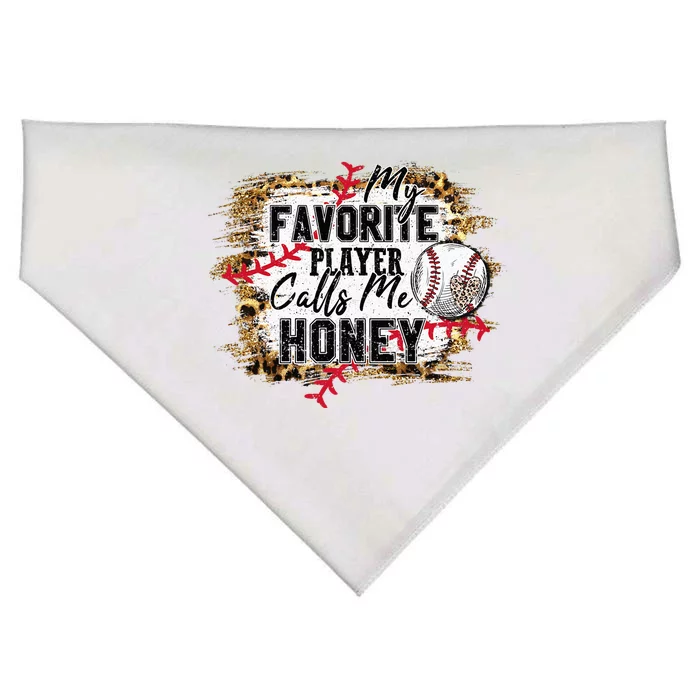 My Favorite Player Calls Me Honey Baseball Mother's Day USA-Made Doggie Bandana