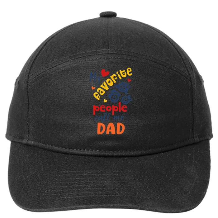 My Favorite People Call Me Papa For Grandpa Father's 7-Panel Snapback Hat