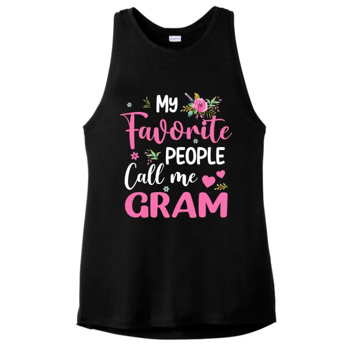 My Favorite People Call Me Gram Ladies Tri-Blend Wicking Tank