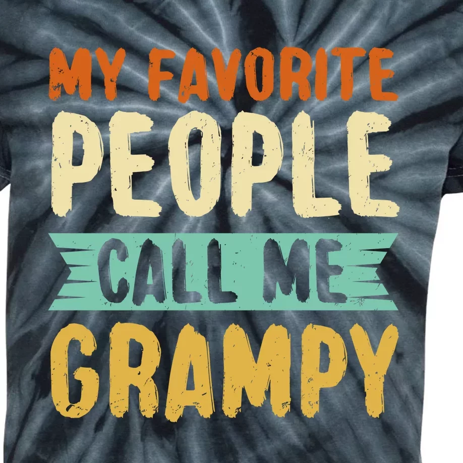 My Favorite People Call Me Grampy Kids Tie-Dye T-Shirt