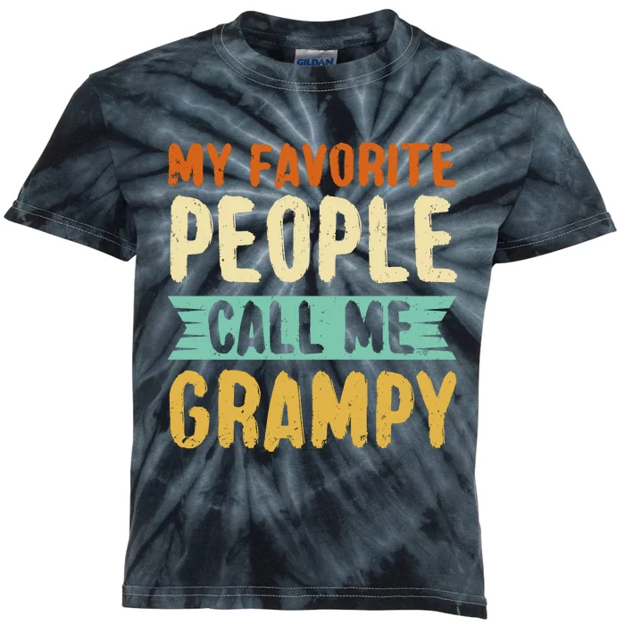 My Favorite People Call Me Grampy Kids Tie-Dye T-Shirt