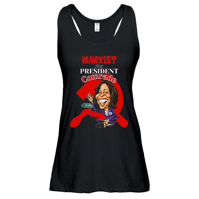 Marxist For President Comrade Kamala Harris Funny President Ladies Essential Flowy Tank