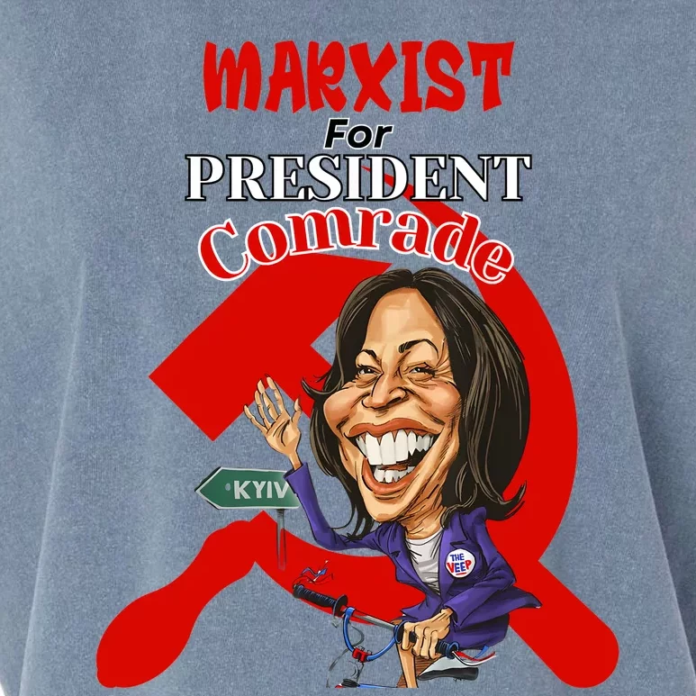 Marxist For President Comrade Kamala Harris Funny President Garment-Dyed Women's Muscle Tee