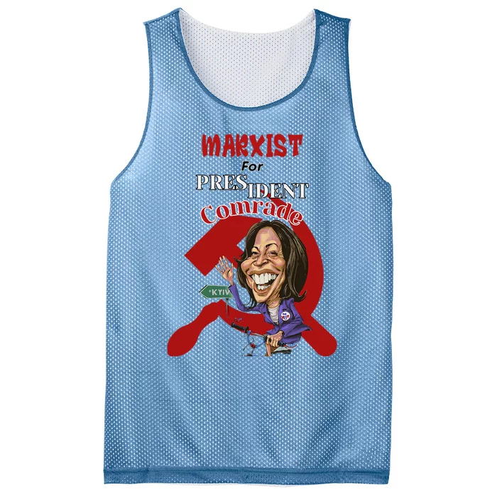 Marxist For President Comrade Kamala Harris Mesh Reversible Basketball Jersey Tank