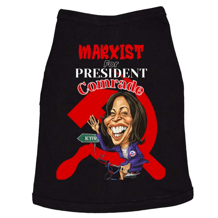 Marxist For President Comrade Kamala Harris Funny President Doggie Tank