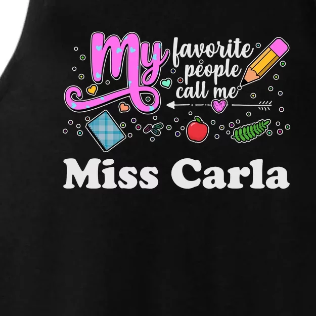 My Favorite People Call Me Custom Name Ladies Tri-Blend Wicking Tank