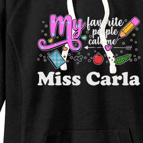 My Favorite People Call Me Custom Name Women's Fleece Hoodie