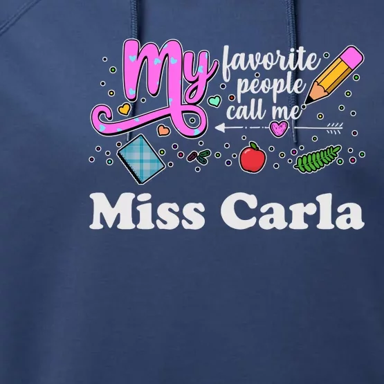 My Favorite People Call Me Custom Name Performance Fleece Hoodie