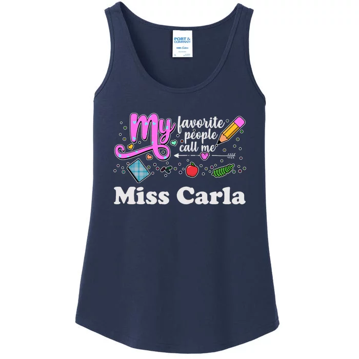 My Favorite People Call Me Custom Name Ladies Essential Tank